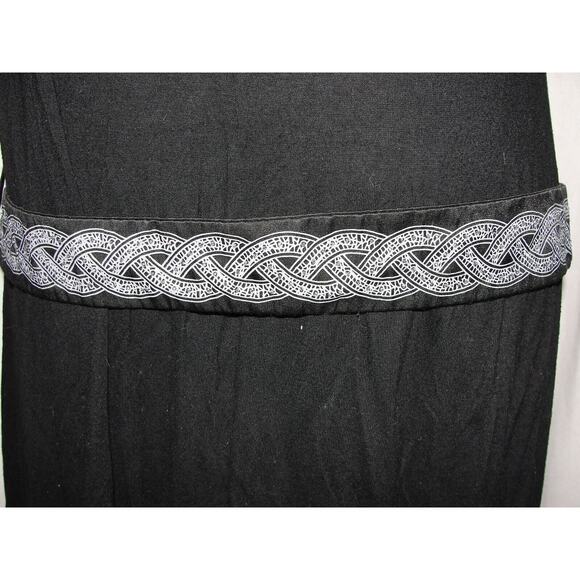 INNUENDO Catherine Van Osch Black Drape Neck Beaded Belt At Waist Dress Size 4 - Picture 5 of 6